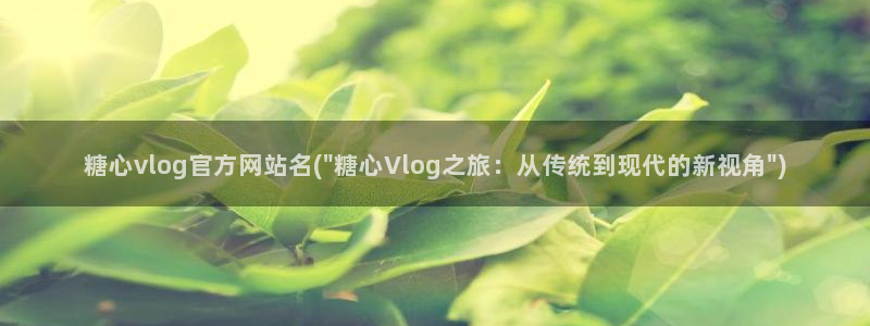 糖心vlog全部:糖心vlog官方网站名